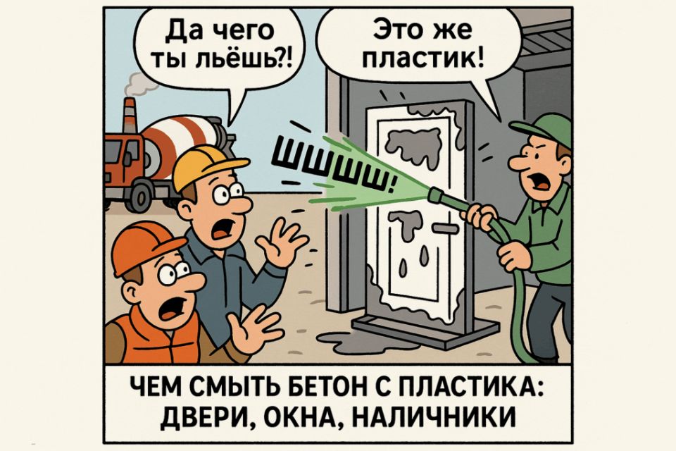 Как эффективно удалить цементные пятна с пластиковых окон и дверей