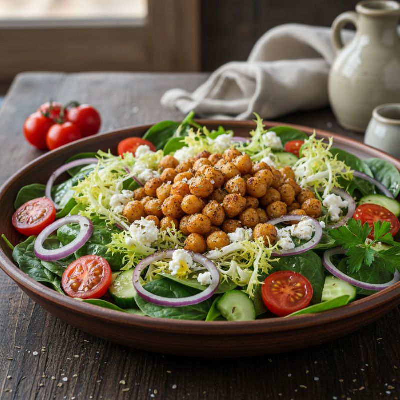 Летний салат с нутом и фетой: простота и вкус в одном блюде