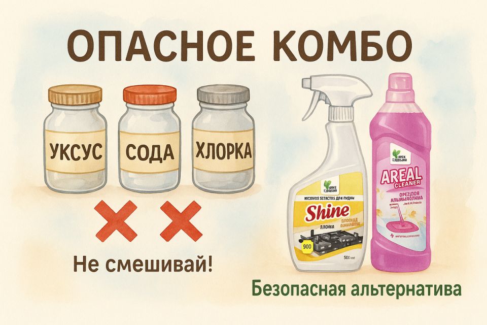 Опасное смешение: какие чистящие средства не стоит комбинировать