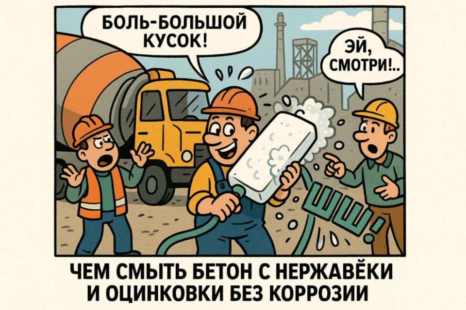 Как эффективно удалить бетон с нержавейки и оцинковки без вреда для поверхности