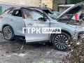 В Самаре на улице Московской, 2 произошёл пожар, в результате которого загорелась машина