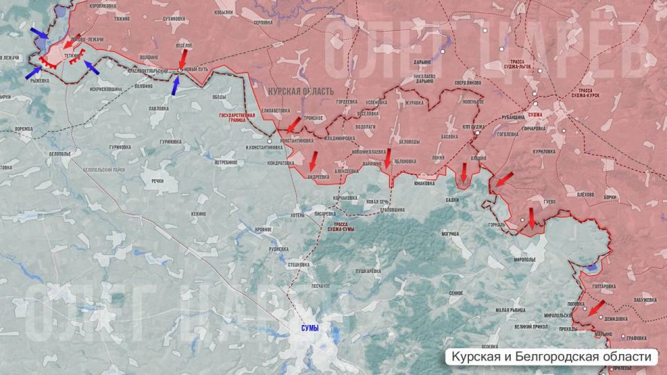 Олег Царёв: Фронтовая сводка 27 июня. На Херсонском направлении ВС РФ поразили объект критической энергетической инфраструктуры – Херсон и часть н.п. в округе были обесточены