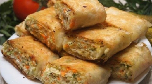 Лаваш с начинкой: хрустящая закуска, от которой не оторваться