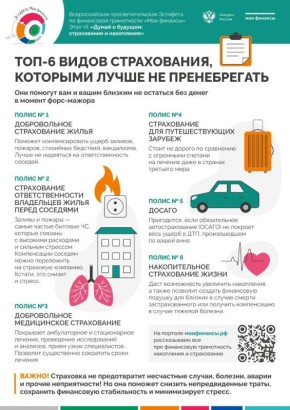 ТОП-6 видов страхования, которыми лучше не пренебрегать