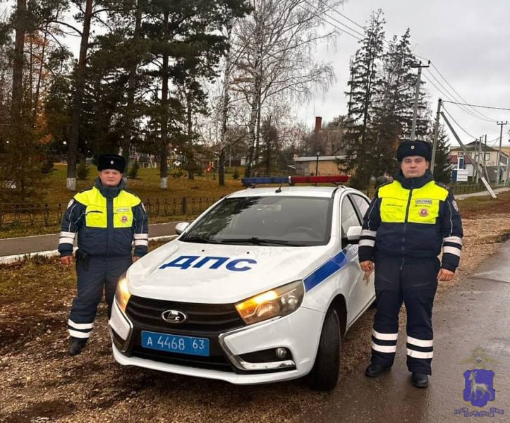 В Самарском регионе полицейские оказали помощь автоледи, попавшей в трудную ситуацию на дороге