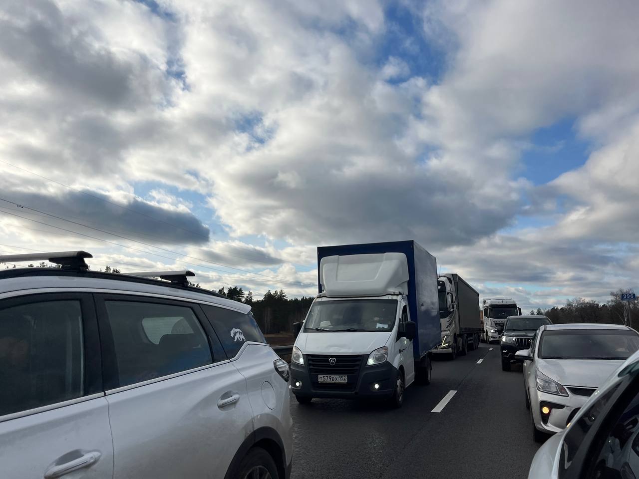 При въезде в Самару образовалась большая пробка