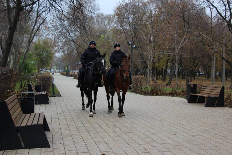 В дождь и зной: как полицейские-кавалеристы обеспечивают правопорядок на улицах города