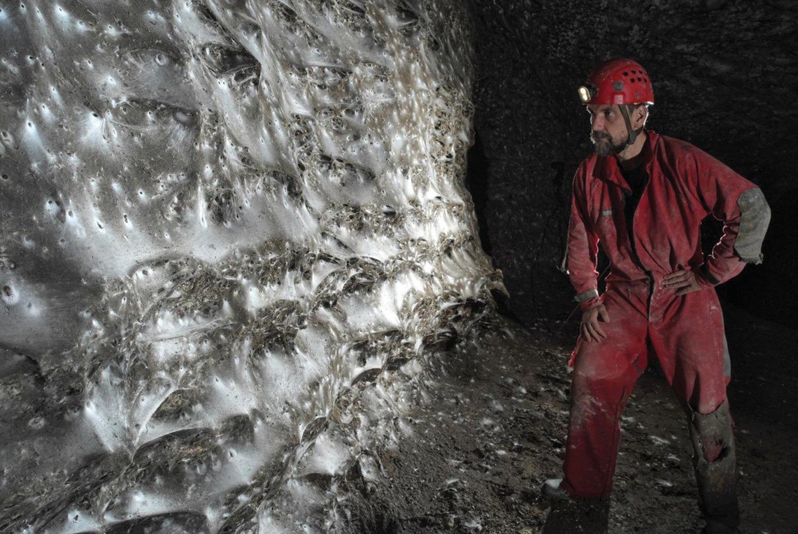 Крупнейшую в мире паутину нашли в пещере на границе Албании и Греции Крупнейшую в мире паутину нашли в пещере на границе Албании и Греции