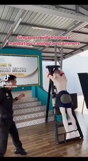 В Сингапуре за мошенничество в интернете будут пороть розгами