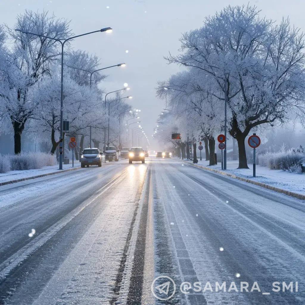 Объявлен желтый уровень опасности в связи с гололедом