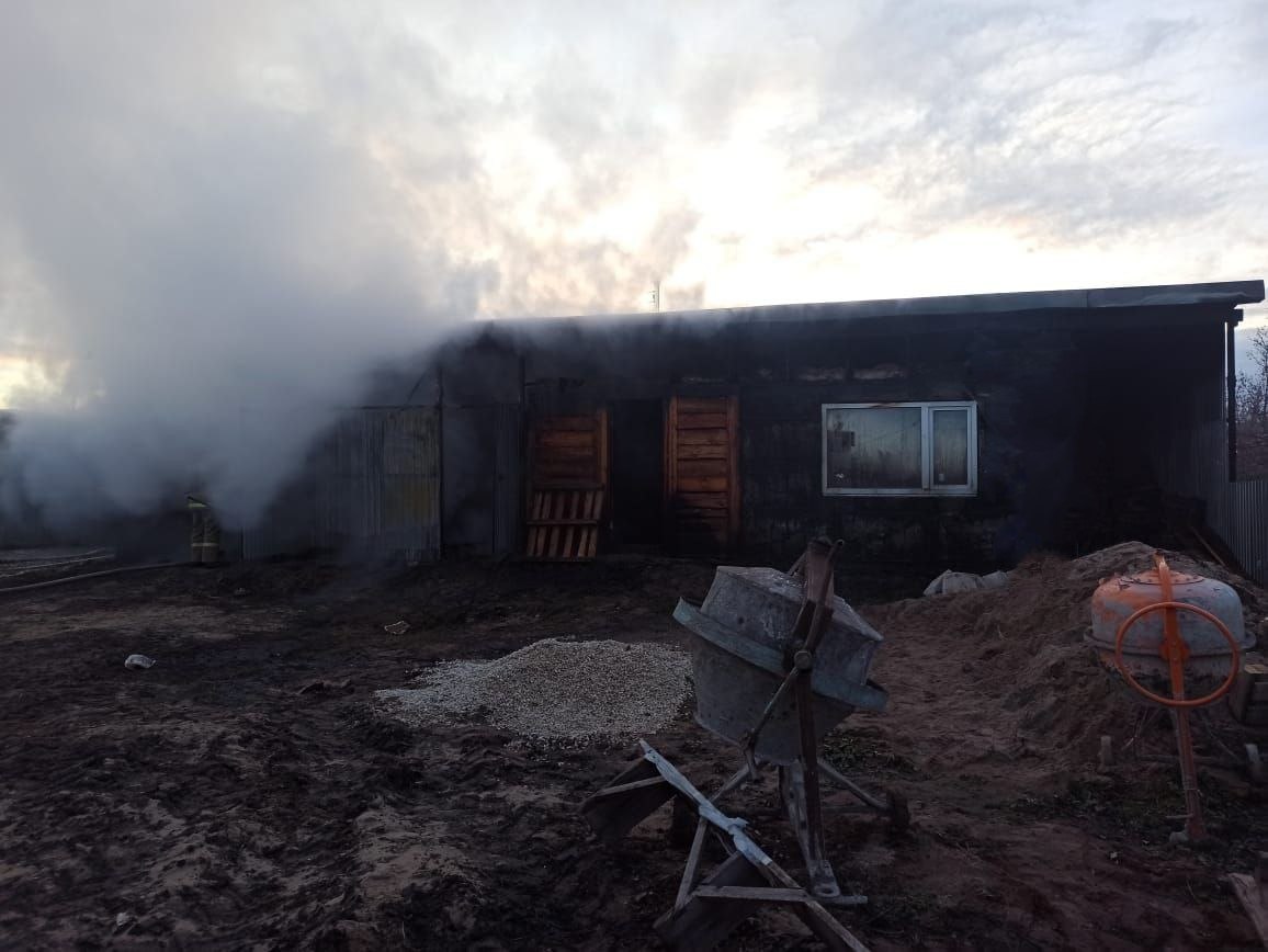 В Самарской области загорелся сарай с автомобилем и баня В Самарской области загорелся сарай с автомобилем и баня