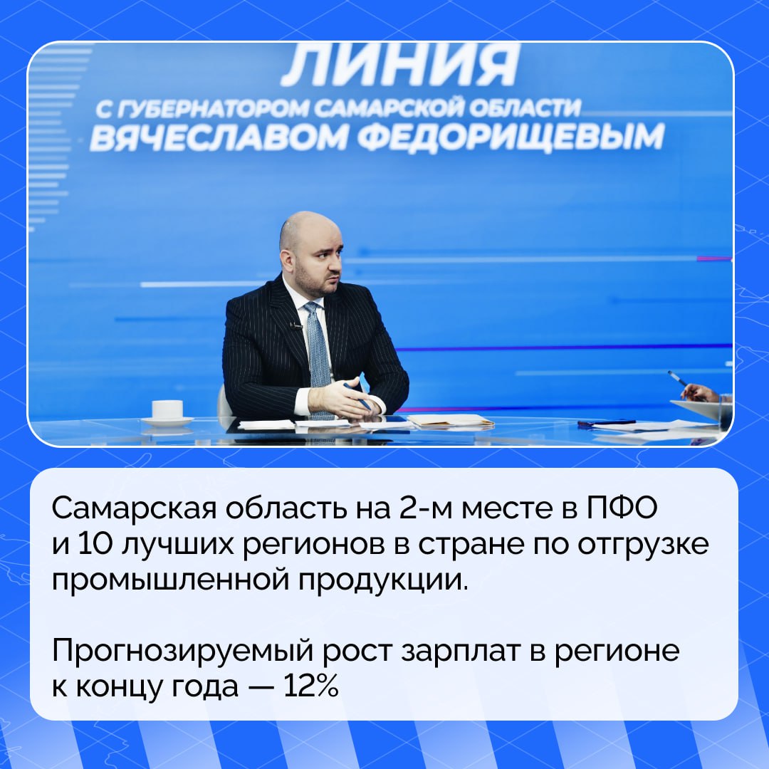 5 декабря прошла прямая линия с губернатором Самарской области Вячеславом Федорищевым 5 декабря прошла прямая линия с губернатором Самарской области Вячеславом Федорищевым