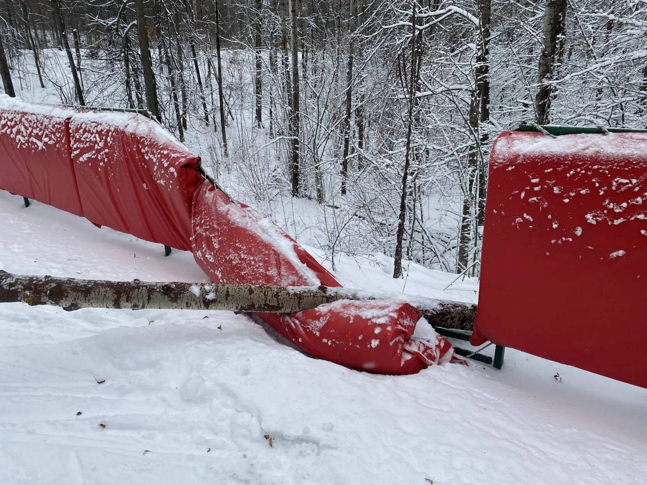 Уважаемые посетители!. В связи с погодными условиями (шквалистый ветер) на территории учреждения высокая вероятность падения деревьев на трассу