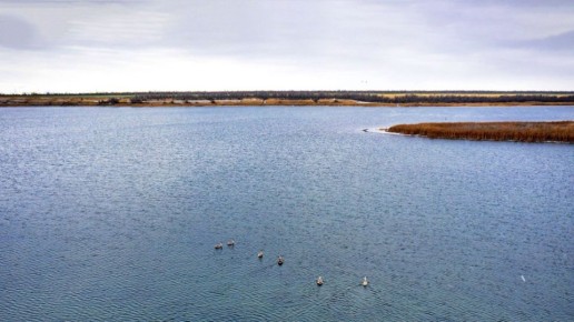 Сумрачно красиво на Большеглушицком водохранилище