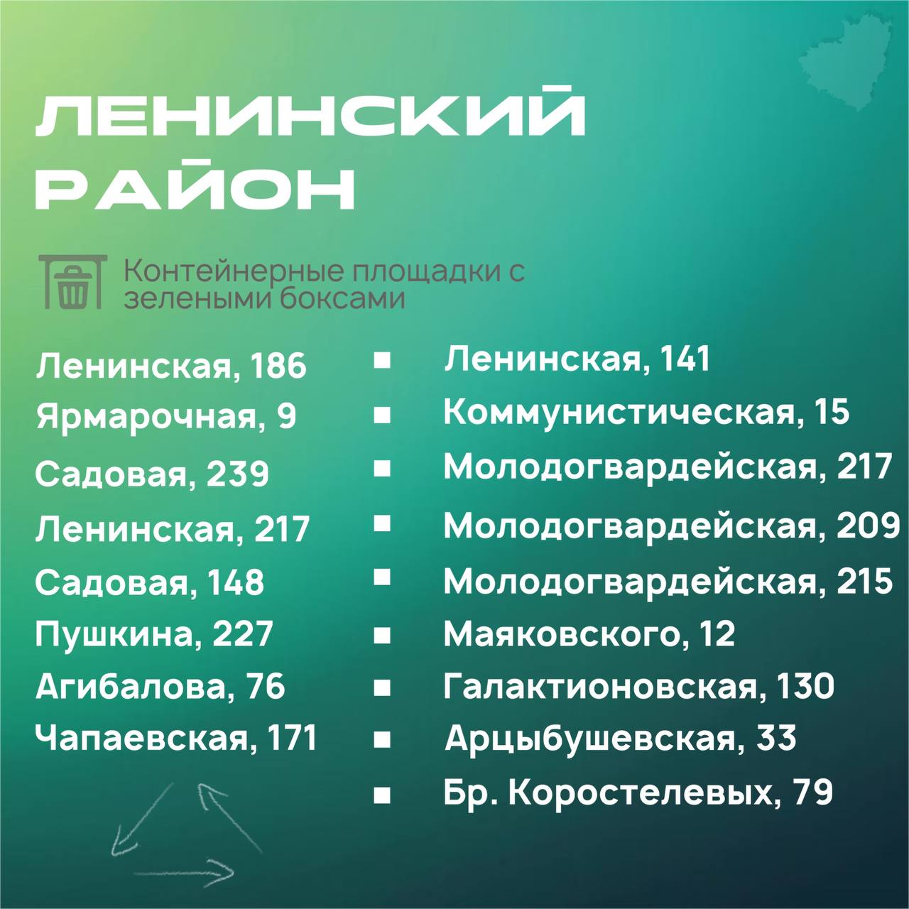 На контейнерных площадках Самары появились зелёные боксы для сбора текстиля На контейнерных площадках Самары появились зелёные боксы для сбора текстиля
