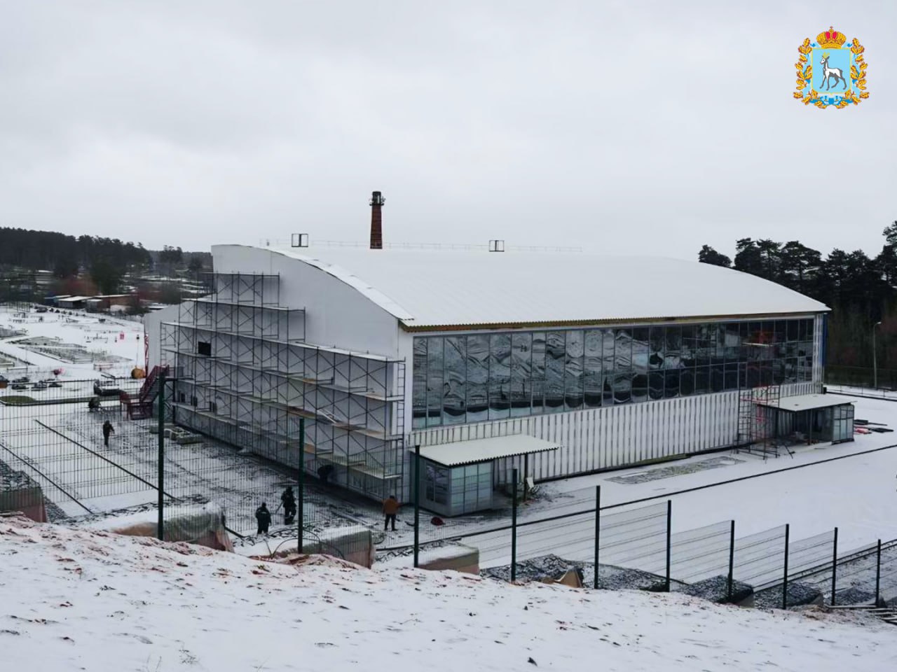 Строительство ФОКа в поселке Прибрежном на территории Самары выполнено на 75% Строительство ФОКа в поселке Прибрежном на территории Самары выполнено на 75%