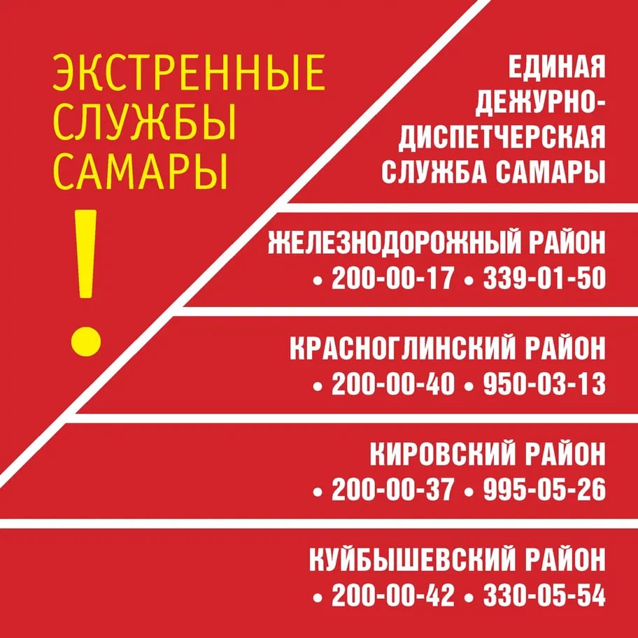 Информация для населения: Ваши контакты в экстренных ситуациях!