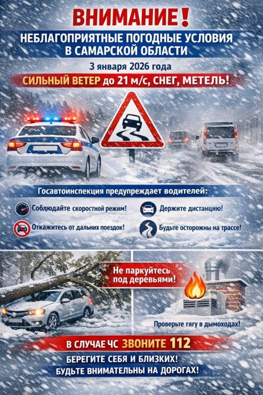 Внимание! Неблагоприятные погодные условия в Самарской области