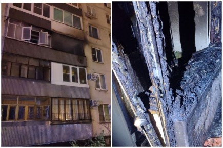 Пожар на балконе в Тольятти тушили полчаса