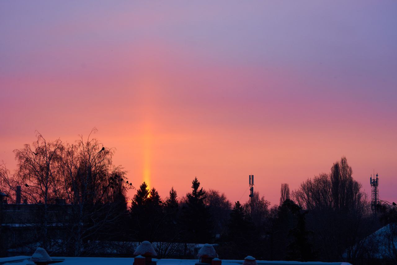 Видели, каким необычным был сегодня рассвет?