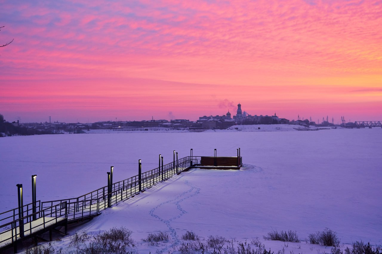 Морозный рассвет в Сызрани Морозный рассвет в Сызрани
