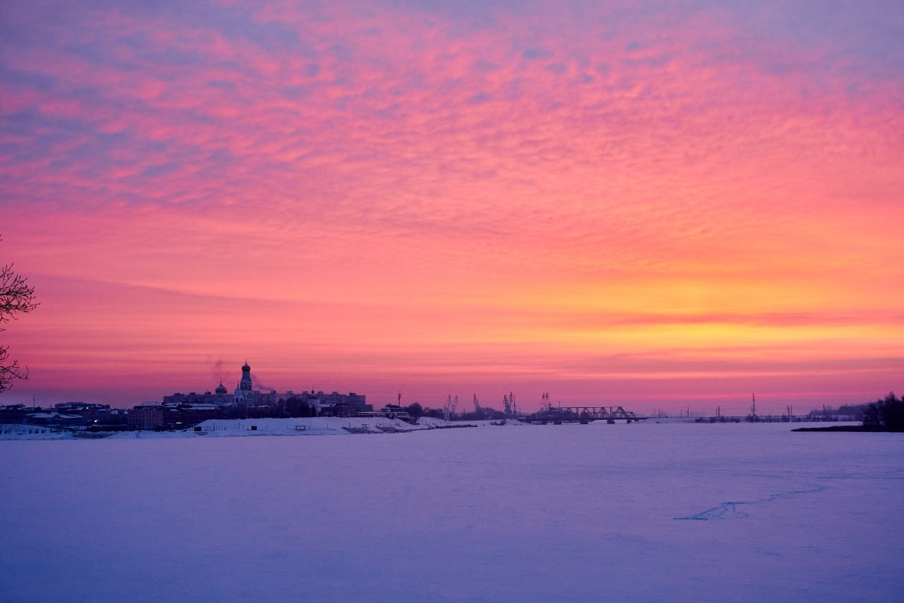 Морозный рассвет в Сызрани Морозный рассвет в Сызрани