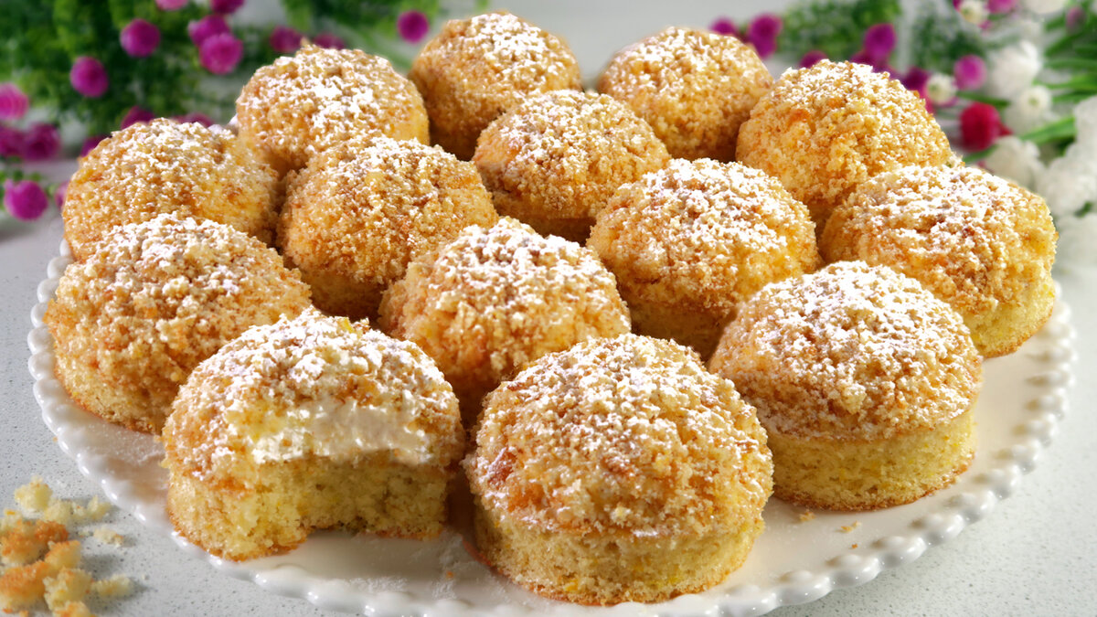 Пирожные с апельсиновым кремом: праздничное лакомство к чаю