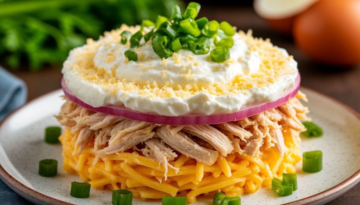 Вкуснейший салат «Нежность» с курицей и плавленым сырком — готовлю 20 минут, а съедают за 5