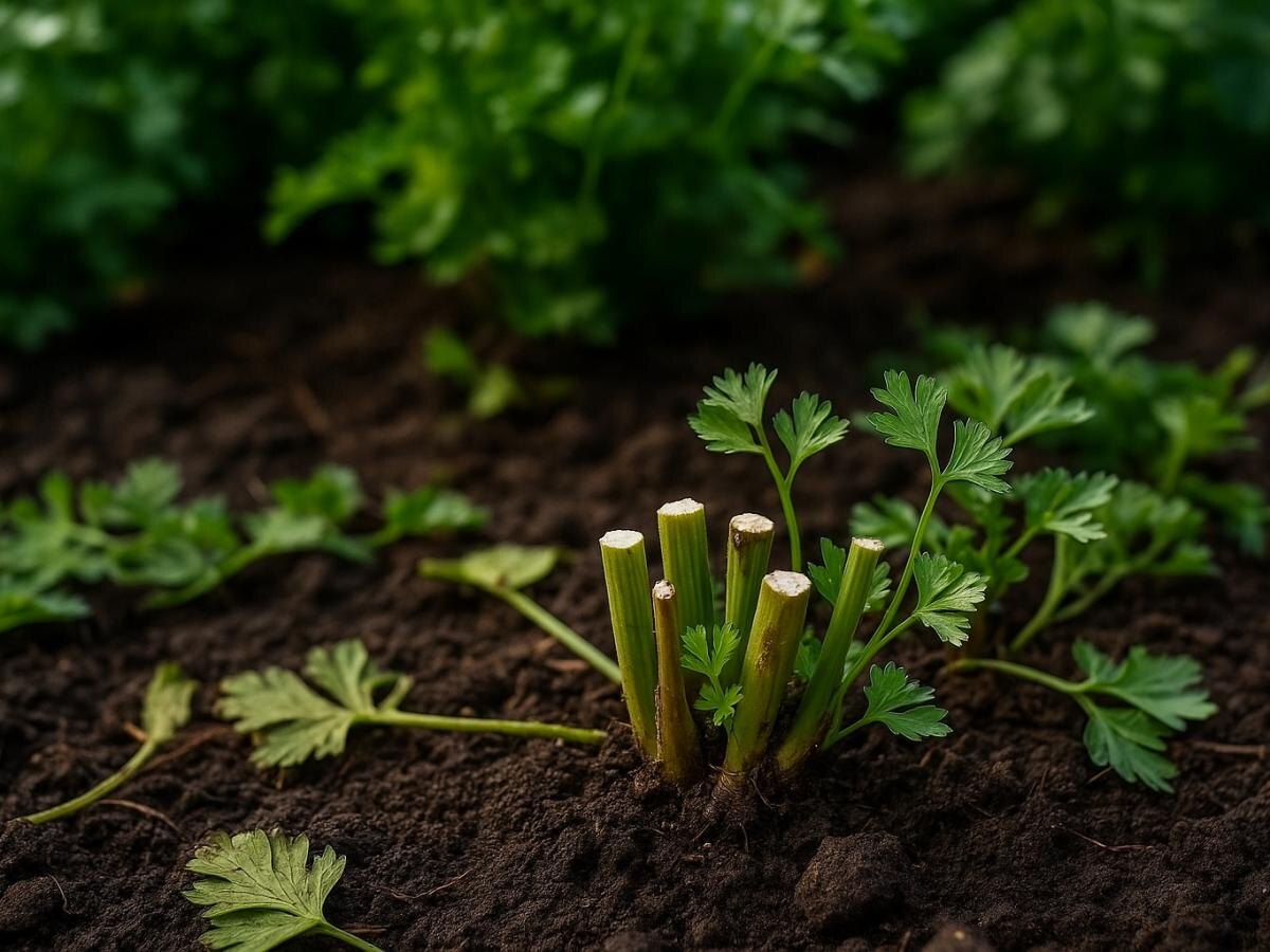 Петрушка на грядке: что делать с остатками после обрезки