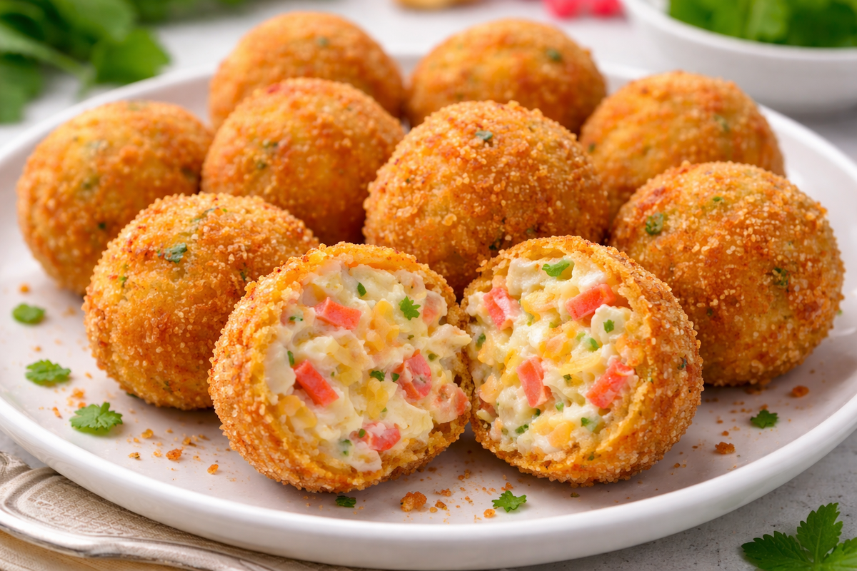 Крабовый больше не в чести — беру палочки и делаю хрустящие шарики: копеечная новогодняя закуска