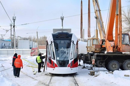 Еще три низкопольных трамвая «Львенок» прибыли в Самару