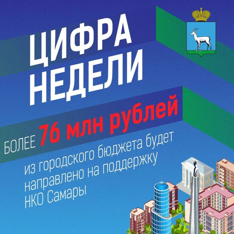 #ЦифраНедели. Глава города Самары Иван Носков встретился с представителями некоммерческого сектора – получателями субсидий от администрации города, грантов от Фонда Президентских грантов и Министерства экономического...