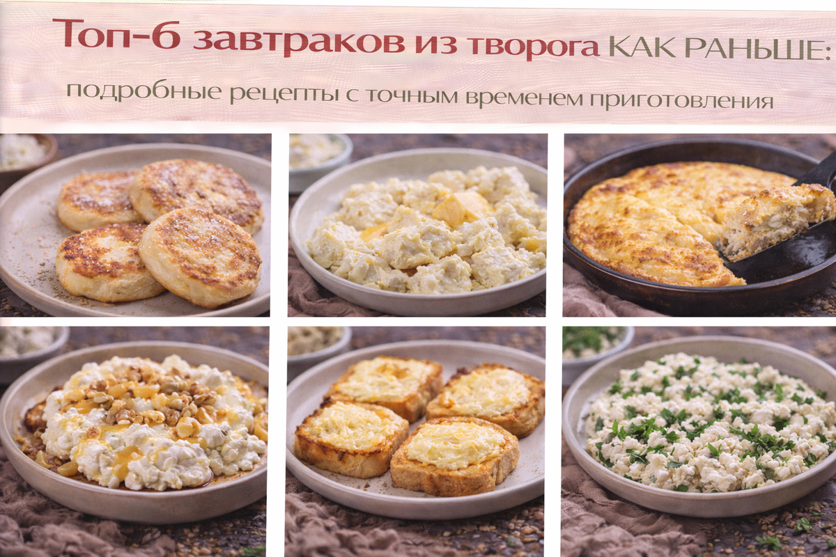 Шесть восхитительных завтраков из творога для начала вашего дня