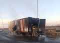 На трассе М5 под Самарой загорелся грузовик VOLVO с мебелью 4 апреля