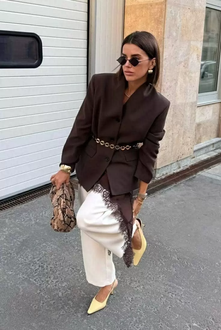 Как сочетать коричневый с яркими оттенками весной