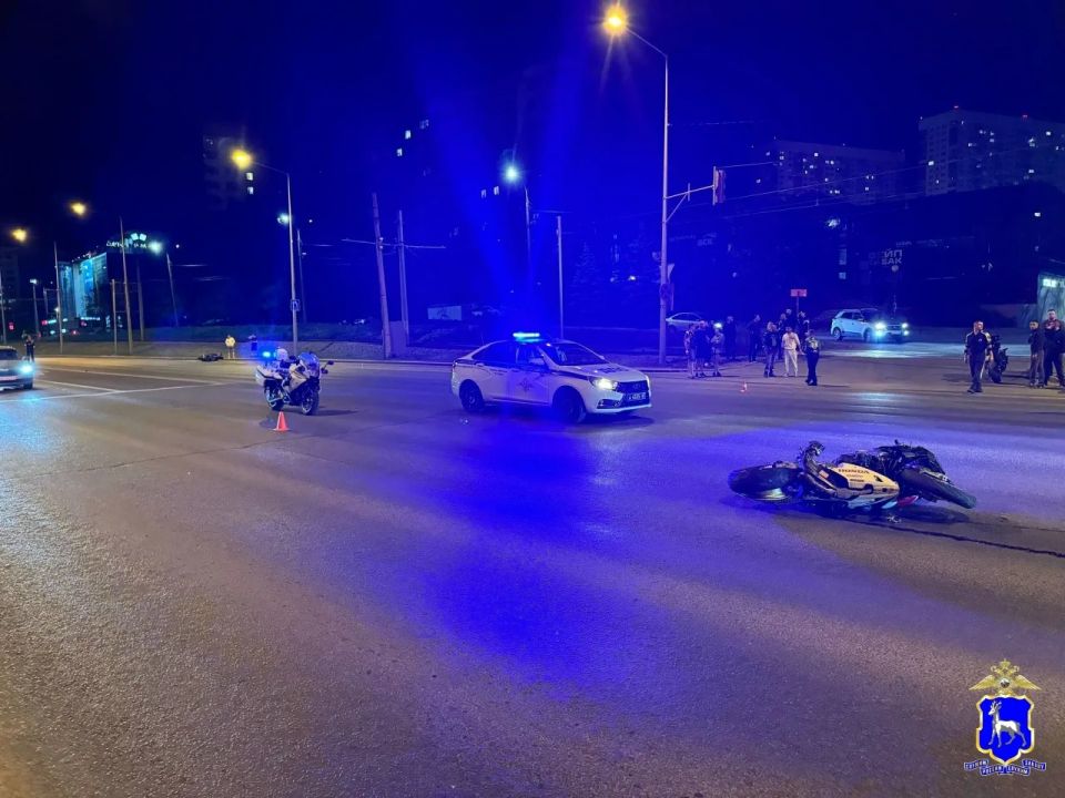 В Самаре на Ново-Садовой разбились два мотоциклиста на Suzuki и Honda