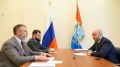 Губернатор Вячеслав Федорищев, замглавы Минпромторга России Алексей Матушанский и директор ФРП Роман Петруца провели рабочую встречу