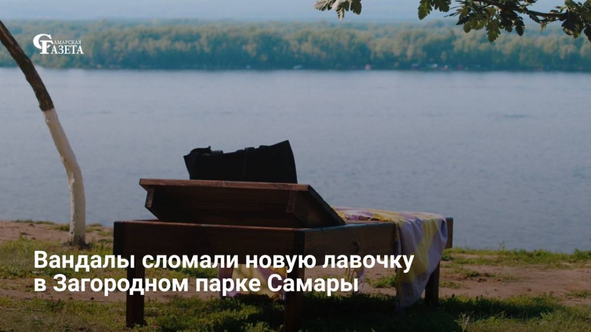 Вандалы испортили новую лавочку в Загородном парке Самары, установленную на склоне с видом на Волгу, рассказал министр природных ресурсов и экологии региона Артём Ефимов