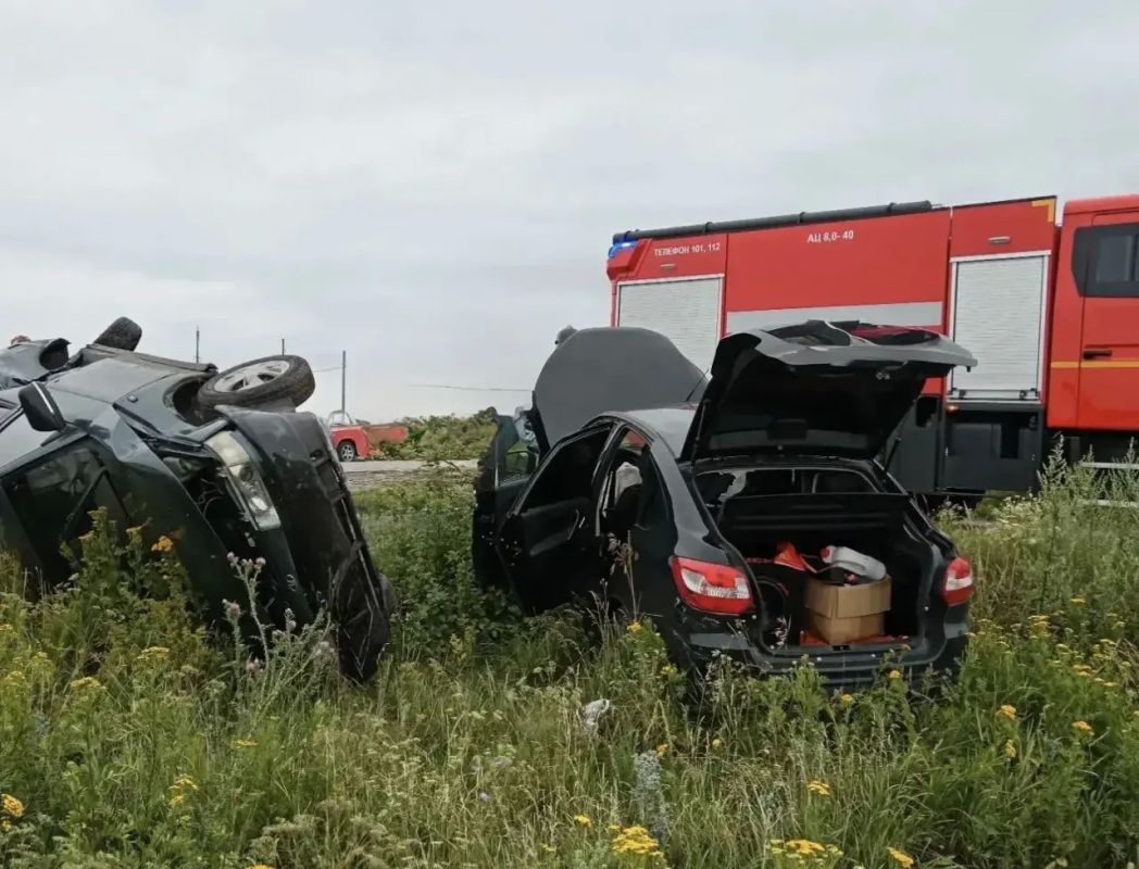 В Шигонском районе столкнулись и опрокинулись две легковушки, пострадавших нет