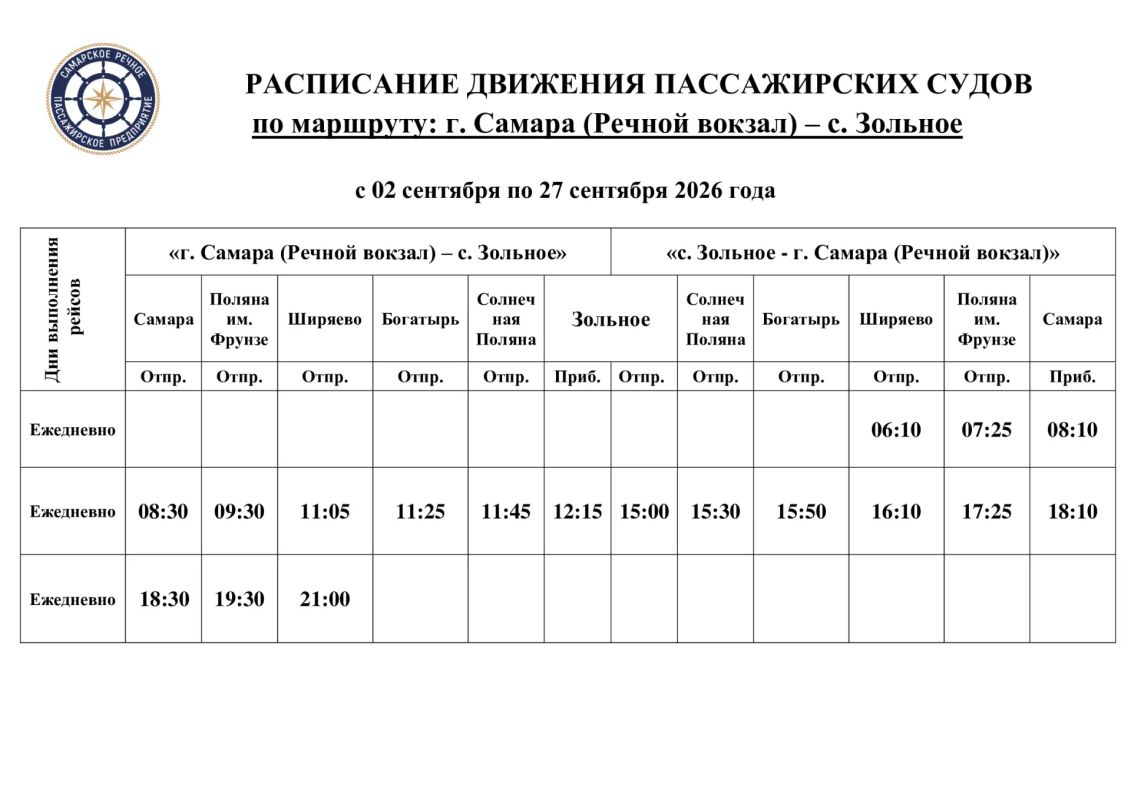 Расписание четырех речных маршрутов изменят в Самаре с 1 сентября Расписание четырех речных маршрутов изменят в Самаре с 1 сентября