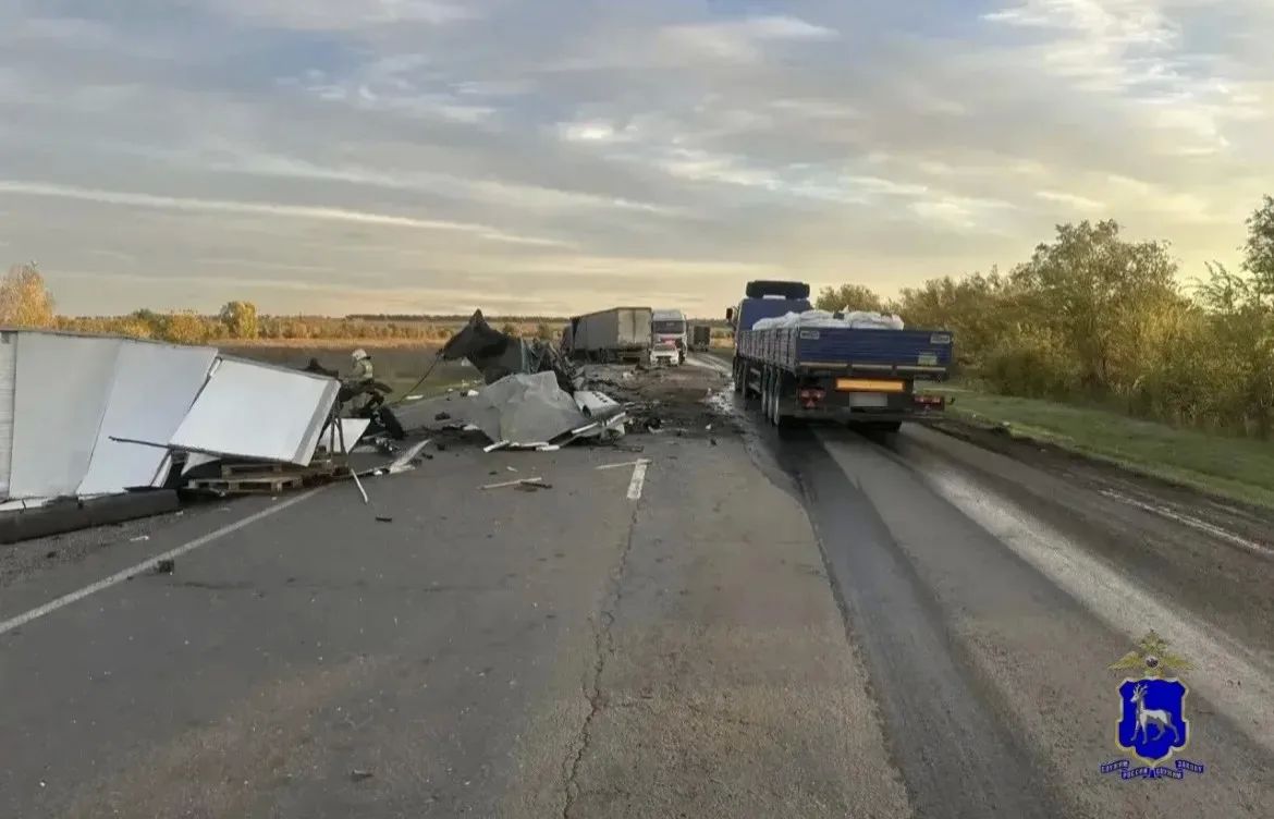 Водитель «ГАЗели» погиб при столкновении с большегрузом под Самарой