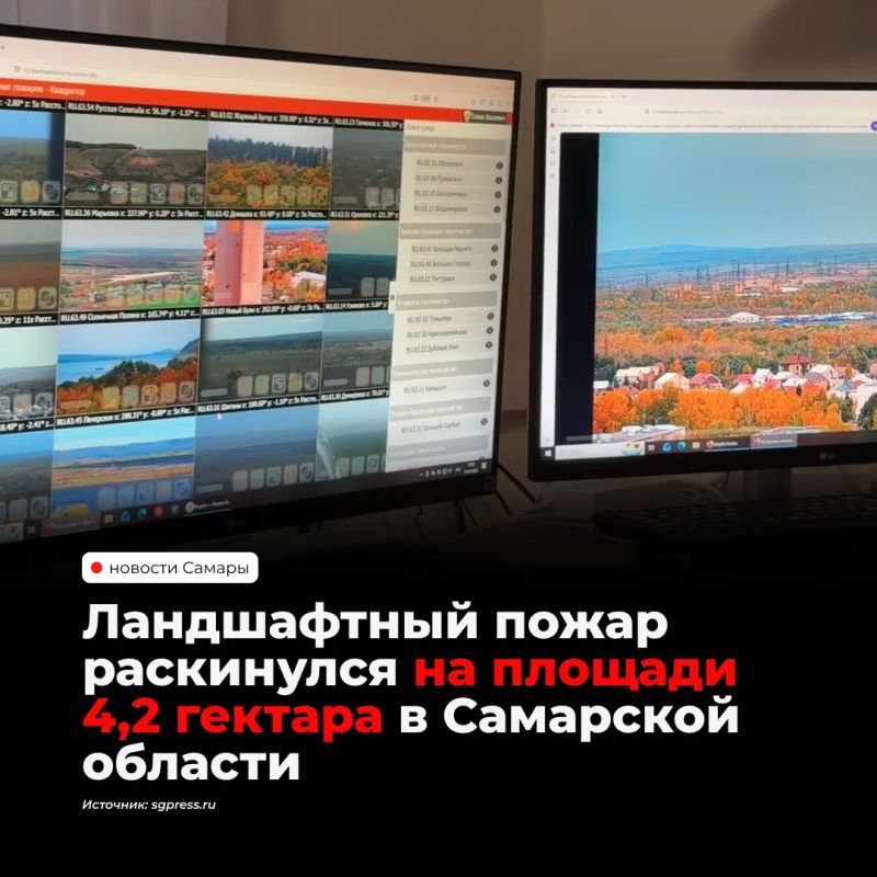 В Самарской области 10 октября потушили ландшафтный пожар на площади 4,2 гектара: на ликвидацию ушло около трех часов