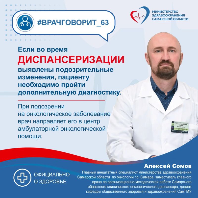 Раннее выявление рака начинается с диспансеризации