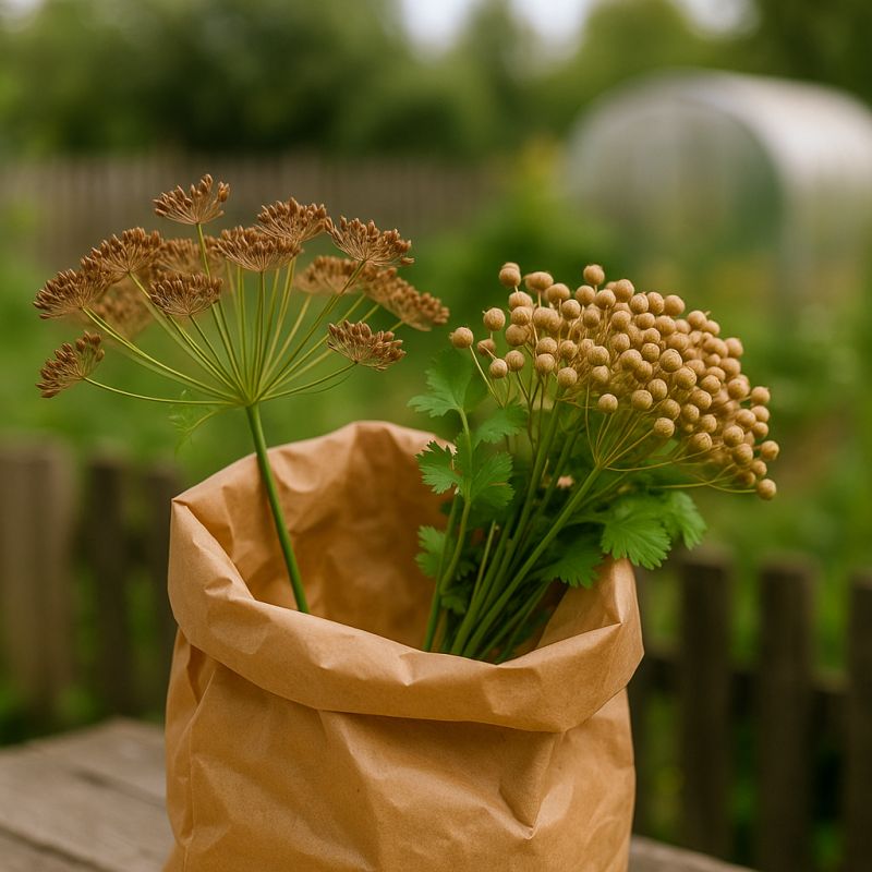 Секреты сбора семян укропа и кинзы