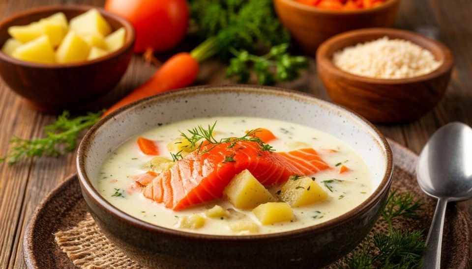 Беру пачку красной рыбки: норвежский сливочный суп сведет с ума всех — вместо надоевших борща и лапши