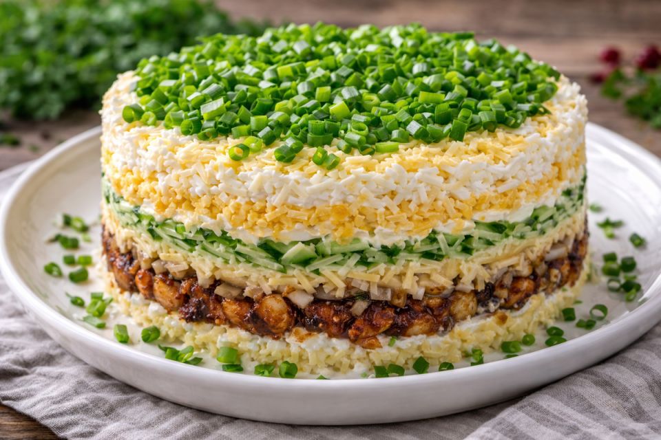 Крутой салат «Отелло» с жареными бёдрами — готовлю годами, а знают единицы